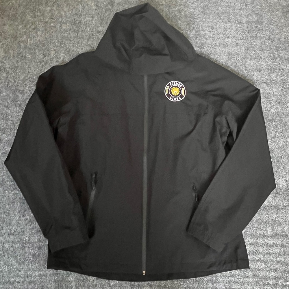 Sport Authority Forman Lions Hooded Rain Jacket Mens XL Black Full Zip J333